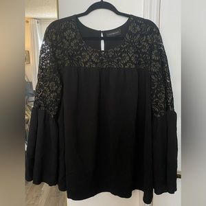 Lane Bryant Black Long Sleeve Top Size 20